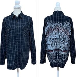 MODERN CULTURE Black Men’s Button Down Shirt Size Large